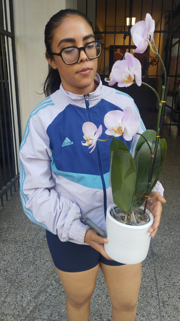 Cliente de ORKIDEA con su orquídea