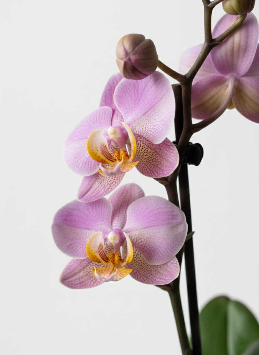 ORQUÍDEA ROSÉ EN MACETA DE CERAMICA BLANCA | ORQUIDEA PREMIUM